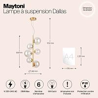 Дополнительная картинка Подвесной светильник Maytoni MOD545PL-06G