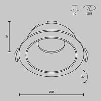 Дополнительная картинка Встраиваемый светильник Technical DL051-U-1B