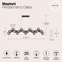 Дополнительная картинка Подвесная люстра Maytoni MOD547PL-25B