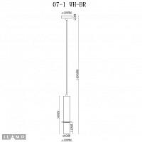 Дополнительная картинка Светильник подвесной iLamp Lofty 10705-1 WH-BR
