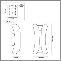 Уличный настенный светодиодный светильник Odeon Light Hightech Krista 3886/6BG светильники