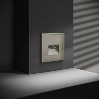 Розетка телевизионная встраиваемая VOLTUM S70 TV+RJ45 кат. 6, (шелк) 
