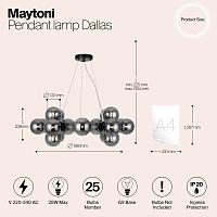 Дополнительная картинка Подвесной светильник Maytoni MOD545PL-25B