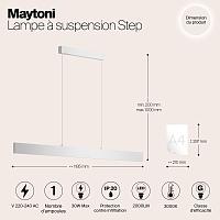 Дополнительная картинка Подвесной светодиодный светильник Maytoni Step P010PL-L30W
