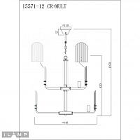 Дополнительная картинка Подвесная люстра iLamp Dolce 15571-12 CR+MULT