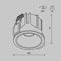 Дополнительная картинка Встраиваемый светильник Technical DL043-01-10W2.7K-RD-W
