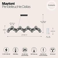Дополнительная картинка Подвесная люстра Maytoni MOD547PL-25B