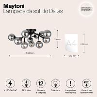Дополнительная картинка Потолочная люстра  Maytoni MOD545CL-12B
