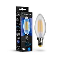 Лампа светодиодная филаментная Voltega E14 6W 4000К матовая VG10-C2E14cold6W-F 7045 купить в Алматы svet.kz