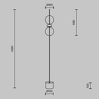 Дополнительная картинка Напольный светильник (торшер) Maytoni MOD478FL-L15B3K Double Moon