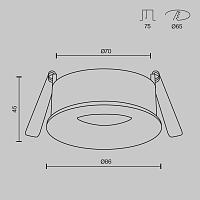 Дополнительная картинка Встраиваемый светильник Technical DL027-GU10-W Slim