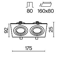 Дополнительная картинка Встраиваемый светильник Maytoni Atom DL024-2-02B