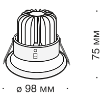 Дополнительная картинка Встраиваемый светодиодный светильник Maytoni Zoom DL031-2-L12W
