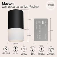 Дополнительная картинка Потолочный светильник Maytoni Pauline C007CW-01B