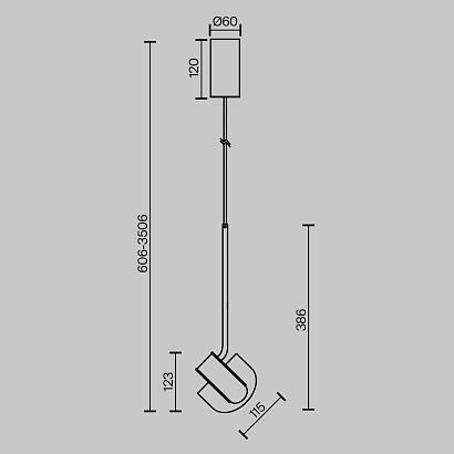 Подвесные Подвесной светильник Maytoni MOD459PL-L7BSK Levix, доставка по Казахстану 