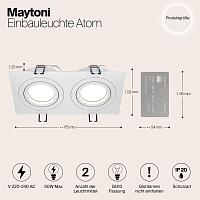 Дополнительная картинка Встраиваемый светильник Maytoni Atom DL024-2-02W