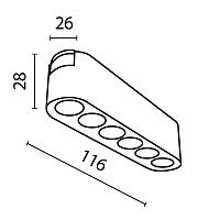 Дополнительная картинка Трековый светильник Technical TR082-1-6W3K-M-B