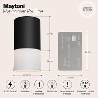 Дополнительная картинка Потолочный светильник Maytoni Pauline C007CW-01B