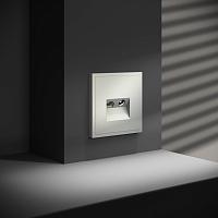 Розетка телевизионная встраиваемая VOLTUM S70 TV+RJ45 кат. 6, (сталь) 
