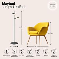 Дополнительная картинка Напольный светильник (торшер) Maytoni MOD070FL-L12B3K