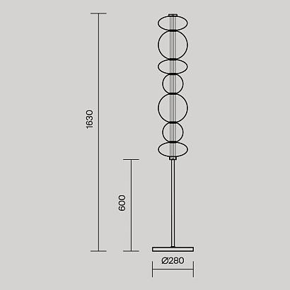 Напольный светильник (торшер) Maytoni MOD307FL-L40B3K купить в Алматы svet.kz