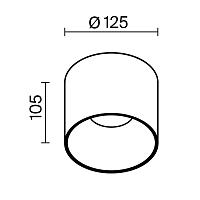 Дополнительная картинка Потолочный светильник Technical C064CL-01-25W3K-D-RD-B