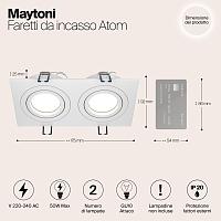 Дополнительная картинка Встраиваемый светильник Maytoni Atom DL024-2-02W
