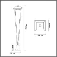 Дополнительная картинка 6655/12GA3 Odeon Light  Уличный светильник BEARITZ