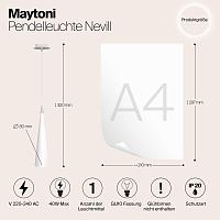 Дополнительная картинка Подвесной светильник Maytoni Nevill P318-PL-01-W