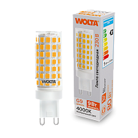 "Светодиодная лампа  WOLTA WSTD-JCD-9W4KG9-C (керамика) ""Капсульная"" JCD 9Вт 800лм 4000K G9 1/10/100/1000" купить в Алматы svet.kz