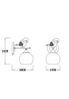 Дополнительная картинка Бра Arte Lamp Gemelli A2150AP-1WG