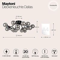 Дополнительная картинка Потолочная люстра Maytoni MOD545CL-20B