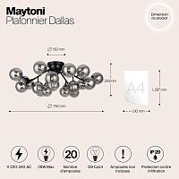 Дополнительная картинка Потолочная люстра Maytoni MOD545CL-20B
