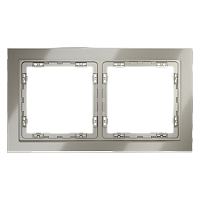 Рамка стеклянная VOLTUM S70 на 2 поста, (шелк, стекло) VLS110204 
