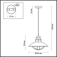 Дополнительная картинка Уличный подвесной светильник Odeon Light Nature Dante 4164/1