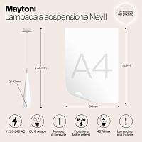 Дополнительная картинка Подвесной светильник Maytoni Nevill P318-PL-01-W
