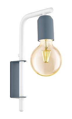 49122 Бра ADRI-P, 1х60W(E27), сталь/пастельн темно-синий, белый, H260, L40, A145, с перекид выключ