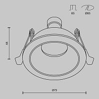Дополнительная картинка Встраиваемый светильник Technical DL126-GU10-WB