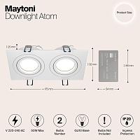 Дополнительная картинка Встраиваемый светильник Maytoni Atom DL024-2-02W