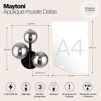 Дополнительная картинка Настенный светильник (бра) Maytoni MOD545WL-03B