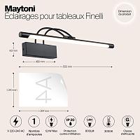 Дополнительная картинка Подсветка для картин Maytoni Finelli MIR004WL-L12B