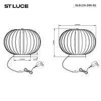 SL6124.204.01 Прикроватная лампа ST-Luce Золотистый/Золотистый LED 1*10W 3000K Металл 3.8 кг овал   