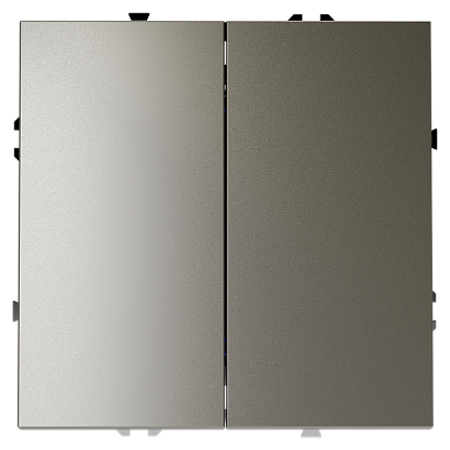 Выключатель встраиваемый VOLTUM S70 двухклавишный 10А, (шелк) VLS020104 