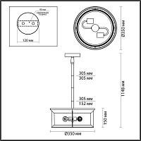 Дополнительная картинка Уличный подвесной светильник Odeon Light Nature Mavret 4961/2