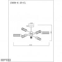 Дополнительная картинка Светильник потолочный iLamp Evolution 15609-6 AN+CL