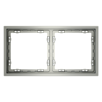 Рамка пластиковая VOLTUM S70 на 2 поста, (сталь) VLS100205 