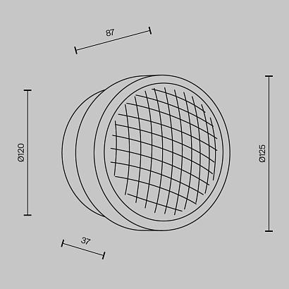 С 1 плафоном на стену Настенный светильник (бра) Maytoni MOD493WL-L6BSK Olo, доставка по Казахстану 