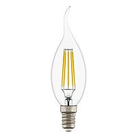 933602 Лампа LED FILAMENT 220V CA35  E14 6W=65W 400-430LM 360G CL 3000K 30000H (в комплекте) купить в Алматы svet.kz