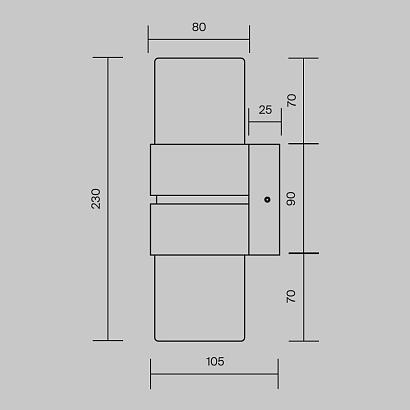 С 1 плафоном на стену Настенный светильник (бра) Maytoni MOD505WL-L12BS3K Torris, доставка по Казахстану 