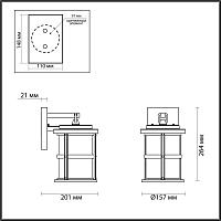 Дополнительная картинка Уличный настенный светильник Odeon Light Nature Magus 4964/1W